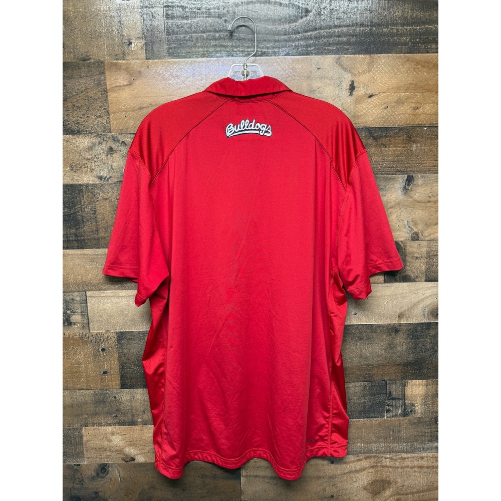 Adidas Men's Red Bulldogs V Logo Polo Shirt XL Athletic Golf - Picture 3 of 6